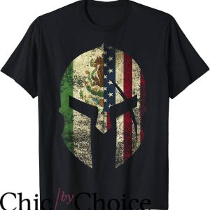 Mexican American T-Shirt Spartan Helmet Chicano Pride