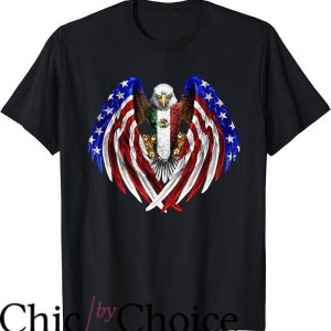 Mexican American T-Shirt USA Flag Eagle