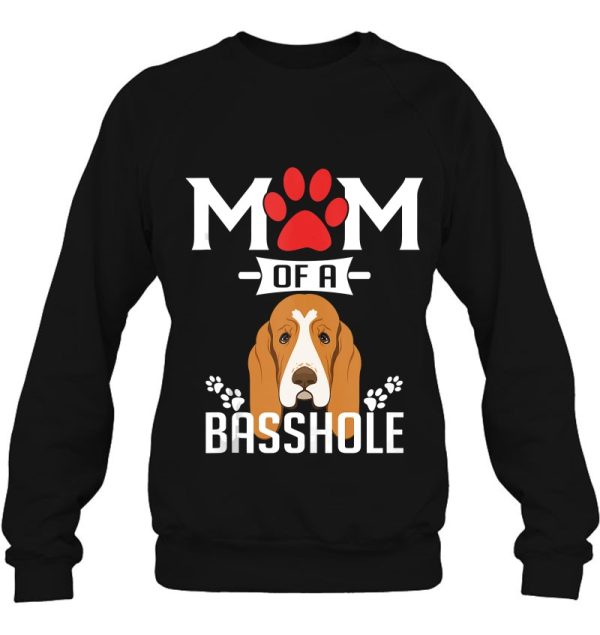 Mom Of A Basshole Funny Basset Hound Dog Mom Tank Top