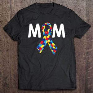 Mom Puzzle Ribbon Autism Awareness