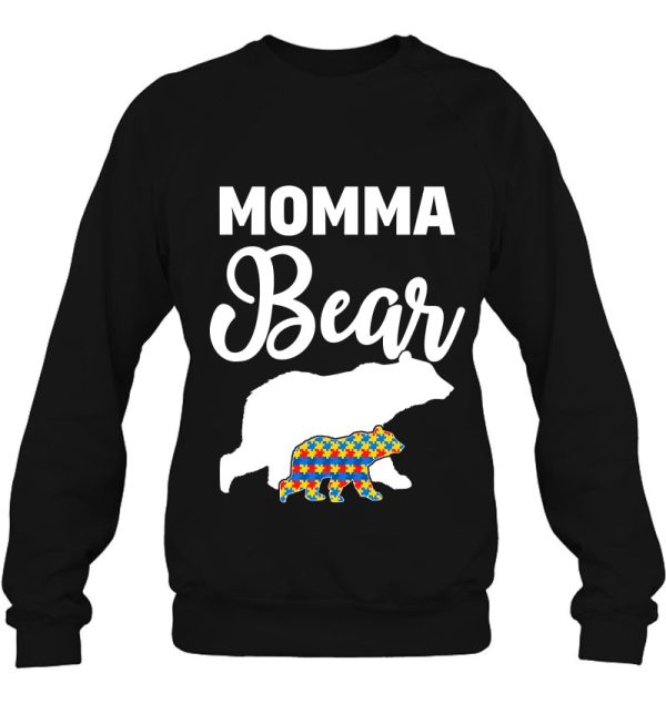 Momma Bear Autism Awareness Gift For Proud Autism Mom