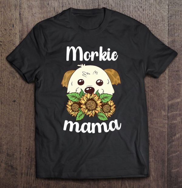 Morkie Mama Sunflower Leopard Morkie Mom I Love My Morkie