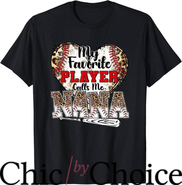 Nana Baseball T-Shirt Calls Me Nana Baseball Leopard Nba