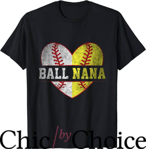 Nana Baseball T-Shirt Nana Softball Mother Day T-Shirt Nba