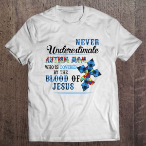 Never Underestimate Autism Mom Who Is Covered By The Blood Of Jesus Puzzle Piece Ribbon Blue Plaid Christian Cross Never Underestimate Autism Mom Who Is Covered By The Blood Of Jesus Puzzle Piece Ribbon Blue Plaid Christian Cross