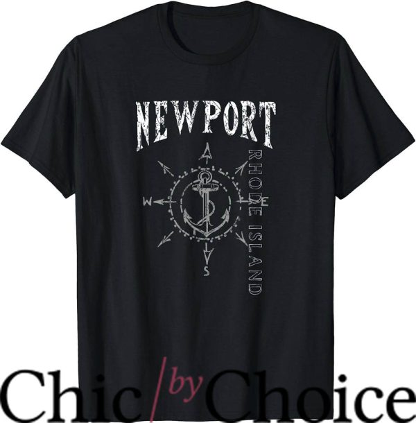 Newport Rhode Island T-Shirt Compass Rose Souvenir RI Shirt