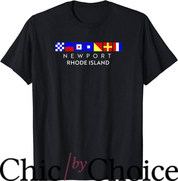 Newport Rhode Island T-Shirt Nautical Flag Alphabet Trending