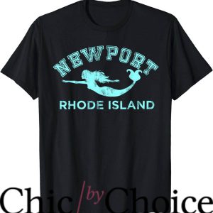 Newport Rhode Island T-Shirt Retro Mermaid Silhouette Shirt