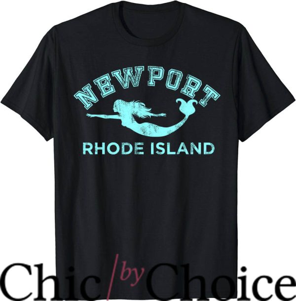 Newport Rhode Island T-Shirt Retro Mermaid Silhouette Shirt