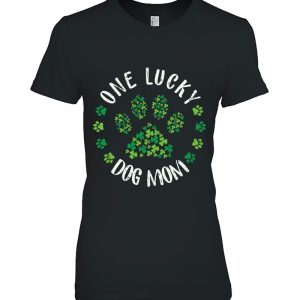One Lucky Dog Mom Dog Mom Tee St. Patrick’s Day