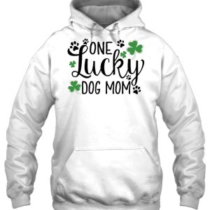 One Lucky Dog Mom Shamrock Paw Version 3