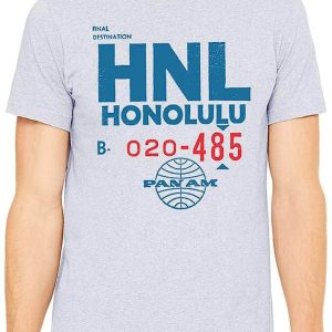Pan Am T-Shirt Final Destination Hnl Honolulu 020485