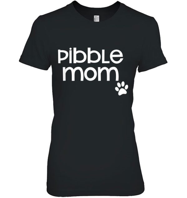 Pibble Mom Pitbull Lover Dog Breed Pawprint Gift