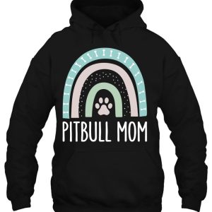 Pitbull Mom Shirt Rainbow Paw Dog Mom 3