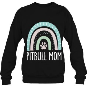 Pitbull Mom Shirt Rainbow Paw Dog Mom 4