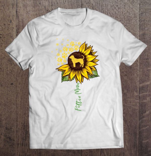 Pittie Mom Sunflower Pitbull Lover Gifts Dog Mom Mama Pullover