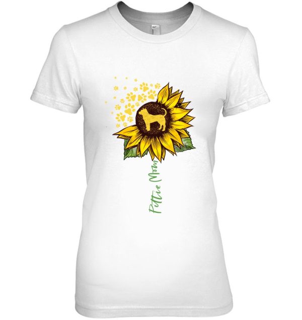 Pittie Mom Sunflower Pitbull Lover Gifts Dog Mom Mama Pullover