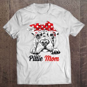 Pittie Mom With Red Bandana Headband Dog Mom Mother’s Day