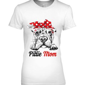 Pittie Mom With Red Bandana Headband Dog Mom Mother’s Day