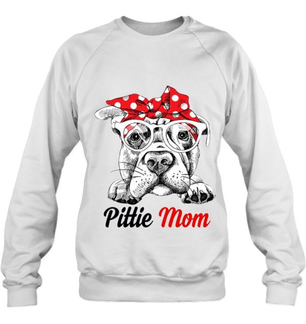 Pittie Mom With Red Bandana Headband Dog Mom Mother’s Day
