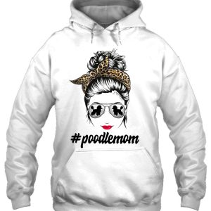 Poodle Dog Mom Messy Bun Leopard Women Puppy Pet Lover 2 Poodle Dog Mom Messy Bun Leopard Women Puppy Pet Lover 3