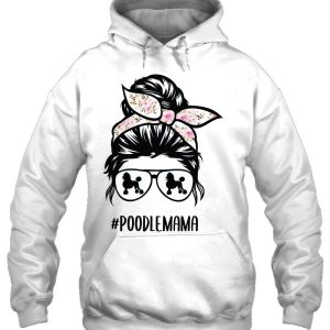 Poodle Mom Messy Bun Hair Glasses Poodle Mama Messy Bun 3