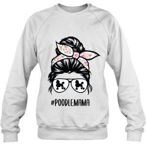 Poodle Mom Messy Bun Hair Glasses Poodle Mama Messy Bun 4