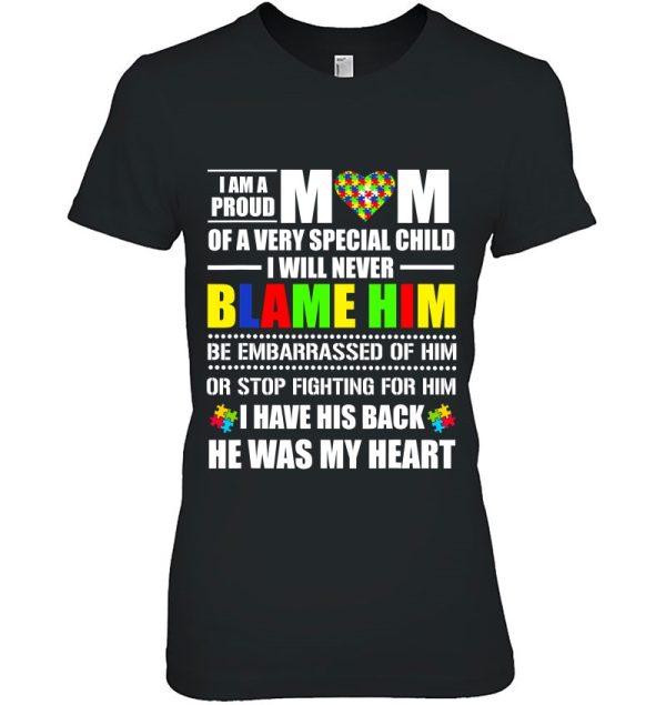 Proud Mom Of An Autistic Kid Tee Autism Mom S Gift