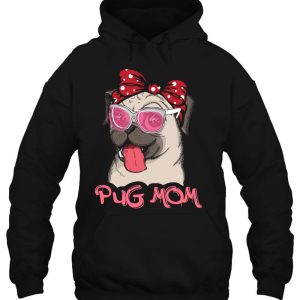 Pug Dog Mom Red Polka Dot Bow With Pink Glasses For Pet Lover Mother’s Day 2 Pug Dog Mom Red Polka Dot Bow With Pink Glasses For Pet Lover Mother's Day 3
