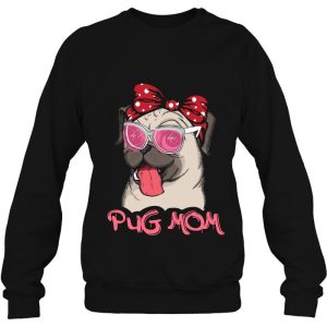 Pug Dog Mom Red Polka Dot Bow With Pink Glasses For Pet Lover Mother’s Day 3 Pug Dog Mom Red Polka Dot Bow With Pink Glasses For Pet Lover Mother's Day 4