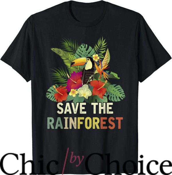 Rainforest Cafe T-Shirt Save The Rainforest Earth Day Tee