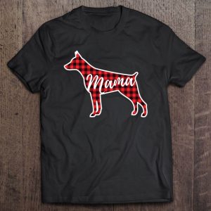 Red Plaid Mama Doberman Dog Mom Buffalo Pajama
