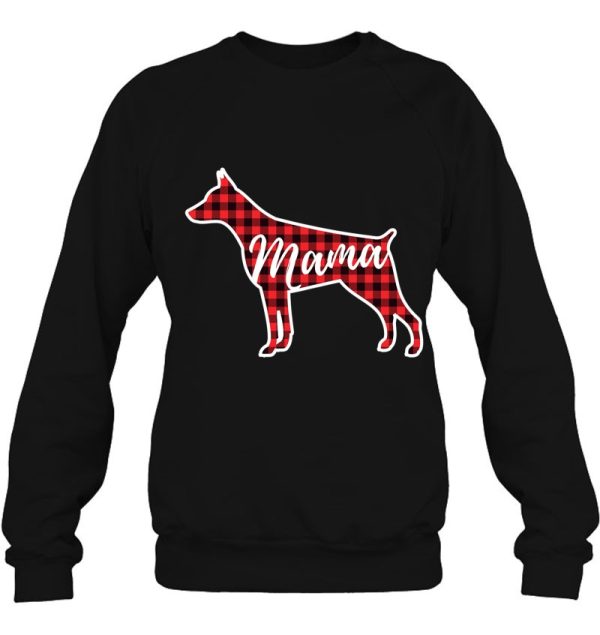Red Plaid Mama Doberman Dog Mom Buffalo Pajama
