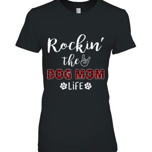 Red Plaid Rockin’ The Dog Mom Life Tank Top