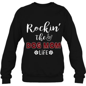 Red Plaid Rockin The Dog Mom Life Tank Top 4