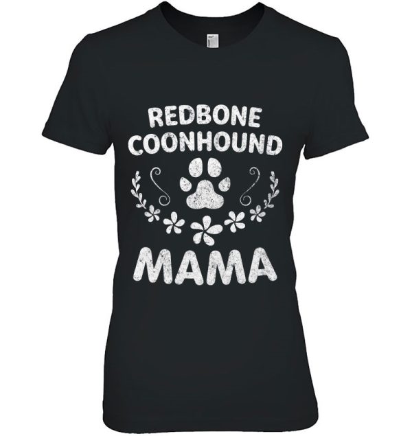 Reds Lover Funny Dog Mom Gifts Redbone Coonhound Mama