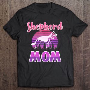 Retro German Shepherd Shirt Sunset Shepherd Dog Dad Dog Mom Tank Top