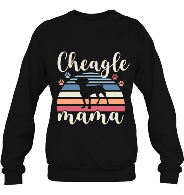 Retro Vintage Cheagle Mama Dog Mom Lover Chihuahua Beagle