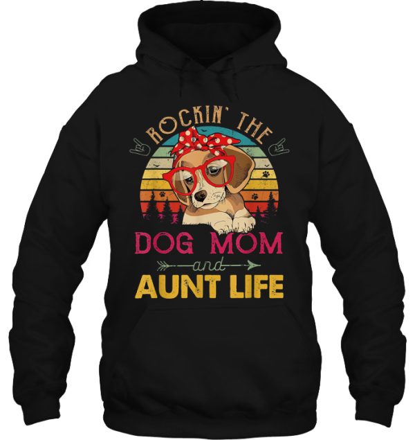 Rockin’ The Dog Mom And Aunt Life Dachshund With Glasses Vintage Version