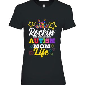 Rockin’ The Exhausted Autism Mom Life Autistic Puzzle Piece Premium
