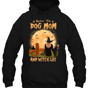 Rocking The Dog Mom Witch Life Golden Retriever Halloween 3