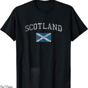 Scotland 150th Anniversary T-Shirt For Faded Scottish Flag