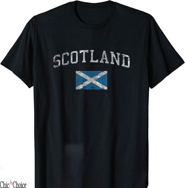 Scotland 150th Anniversary T-Shirt For Faded Scottish Flag