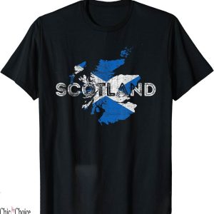 Scotland 150th Anniversary T-Shirt Map And Flag Souvenir