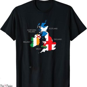 Scotland 150th Anniversary T-Shirt Wales England Map Coins
