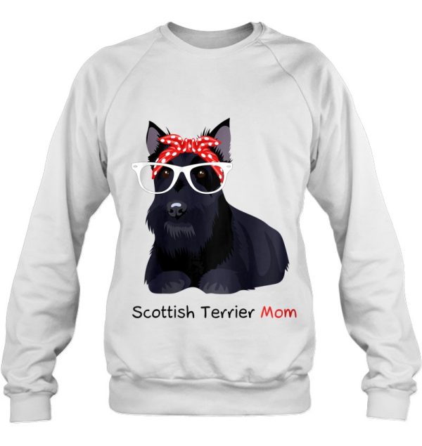 Scottish Terrier Mom Bandana Womens Scottie Dog Raglan Baseball