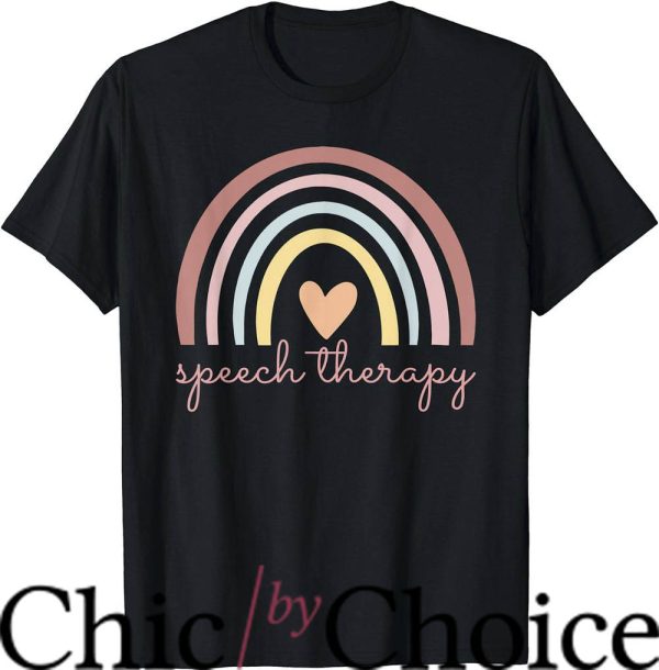 Speech Therapist T-Shirt SLP Boho Rainbow T-Shirt Trending