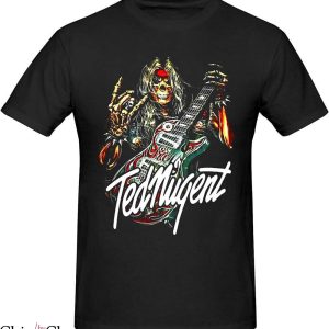 Ted Nugent T-Shirt Creepy Character Play Guitar Trending