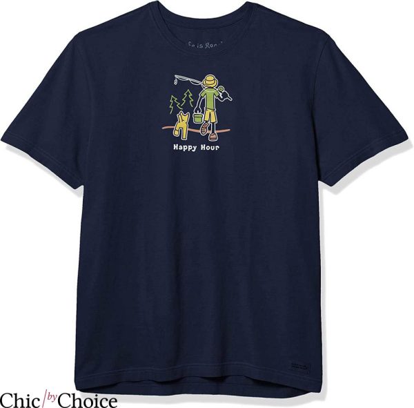 The Good T-Shirt Happy Hour Fishing T-Shirt Trending