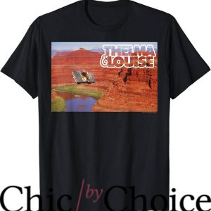 Thelma And Louise T-Shirt Flying Car Portrait T-Shirt Movie